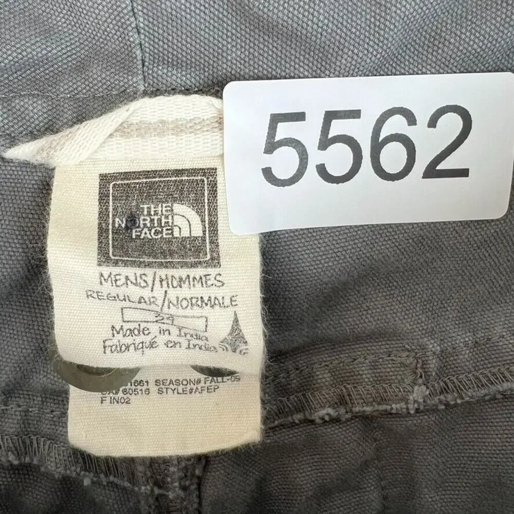 The North Face Pants Mens 34 Gray Canvas Organic Cotton Hiking Camping Trail